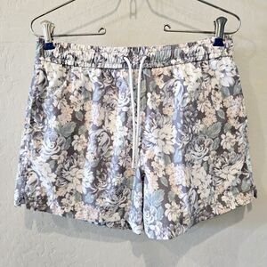 ABERCROMBIE & FITCH Relaxed Fit Athletic Workout Shorts Floral Small